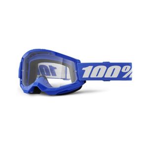 100% Strata Motocross Goggle Blue Frame Blue Lens